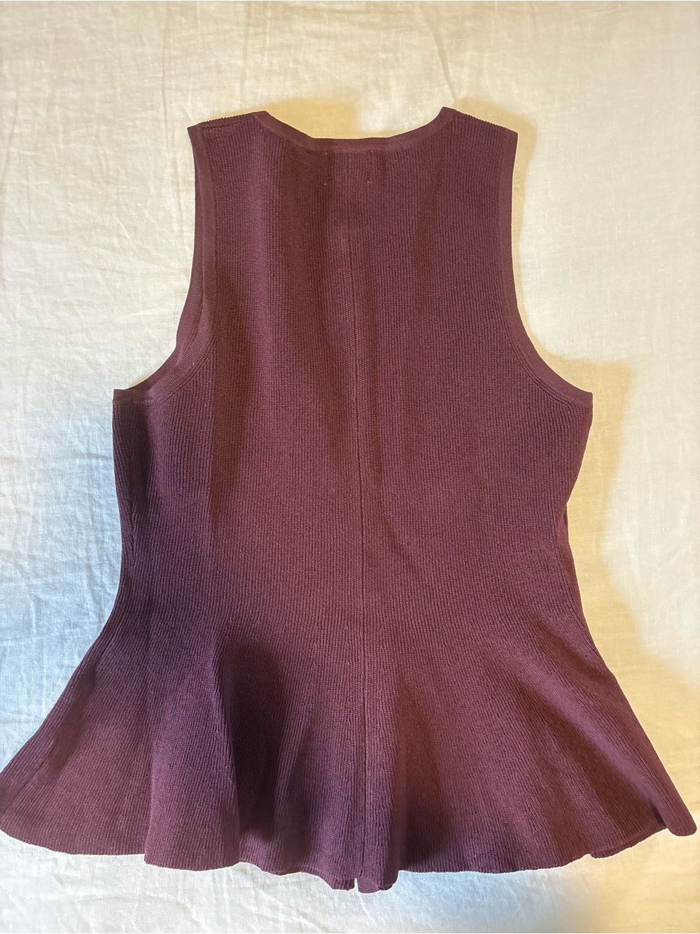 NWT Ribbed Peplum Top - Picture 4 of 4